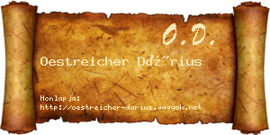 Oestreicher Dárius névjegykártya